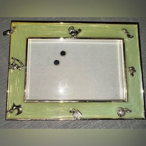 Shabby Chic 5x7 Baby Frame with Metal Baby Charms